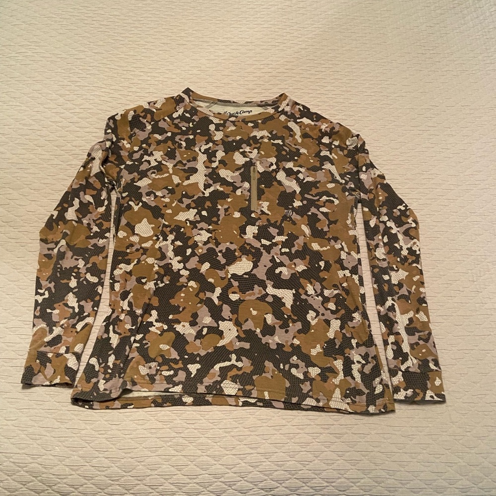 Duck Camp Men’s Winged Shooting Bamboo Long-sleeve Camo Shirt Medium M